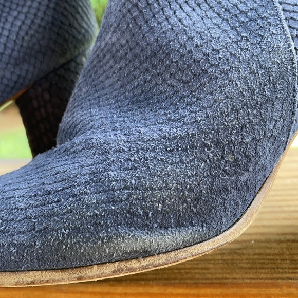 Maje Navy Felix Faux Python Ankle Bootie size 40 - Picture 8 of 9